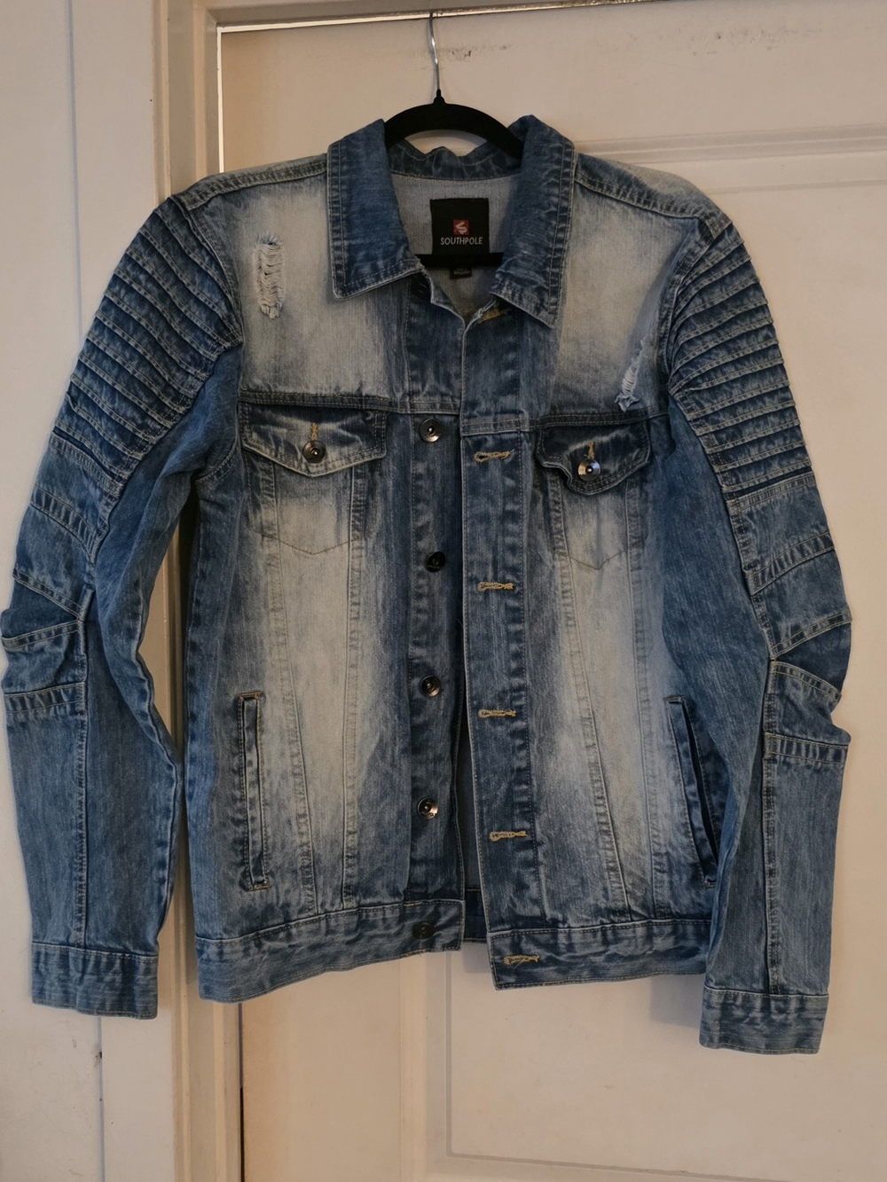 South Pole Men’s Blue Washed Denim Jacket
